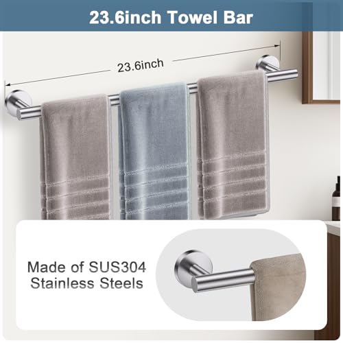 50% Off Brushed Nickel Bathroom Hardware Set - 5 Pieces - Image 2