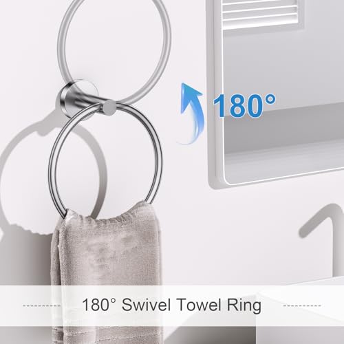 50% Off Brushed Nickel Bathroom Hardware Set - 5 Pieces - Image 4