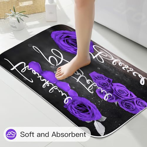 42% Off Litabel Purple Rose Shower Curtain Set - Image 5