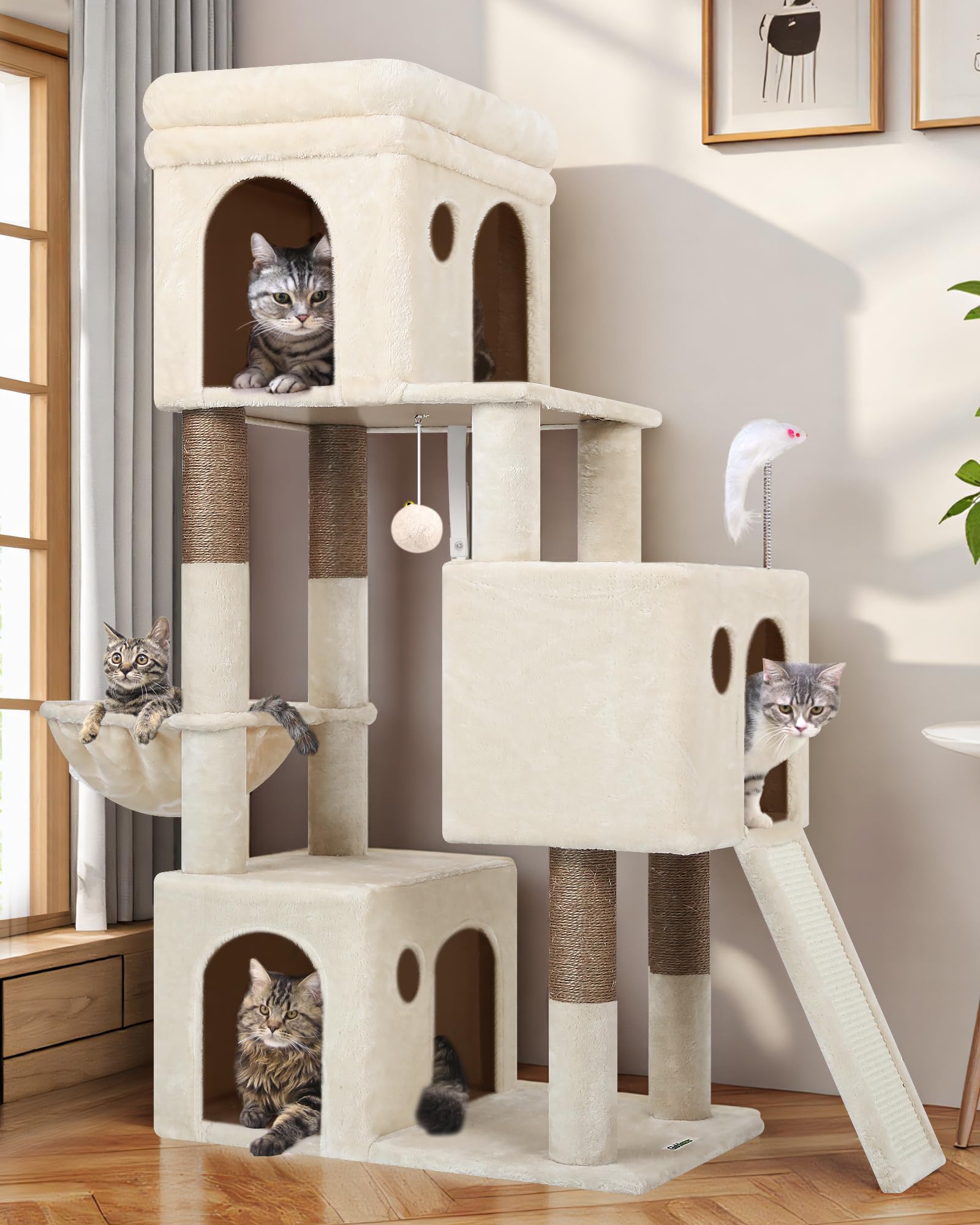 45% Off Globlazer 52" Cat Tower with 3 Condos