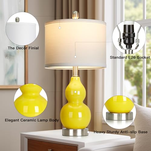 50% Off Rinweey Double Gourd Ceramic Table Lamps Set - Image 4
