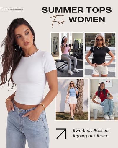 65% Off GAYHAY Women's Slim Fit Crop Top Tee - Image 3