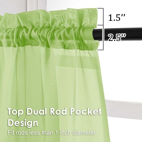 43% Off OVZME Sheer Curtains 84" Long - Light Filtering - Image 2