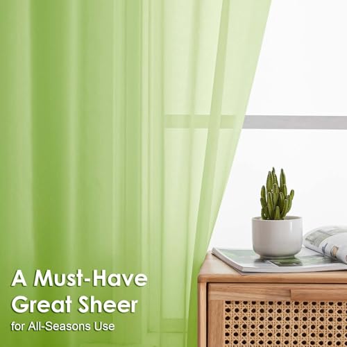 43% Off OVZME Sheer Curtains 84" Long - Light Filtering - Image 5