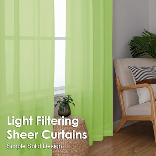 43% Off OVZME Sheer Curtains 84" Long - Light Filtering - Image 6