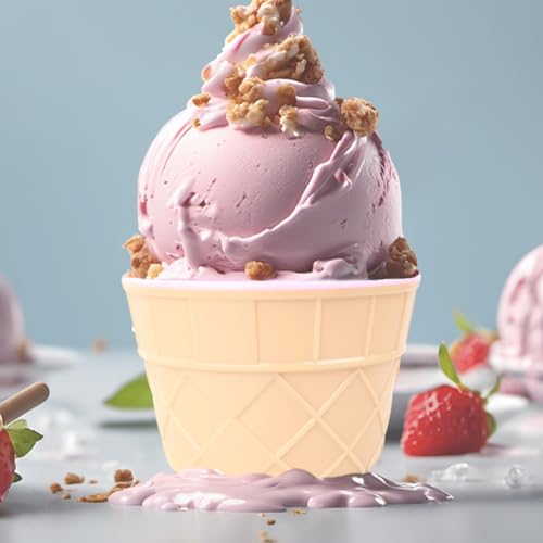 6 PCS Reusable Plastic Ice Cream Bowls with Spoons - Image 7