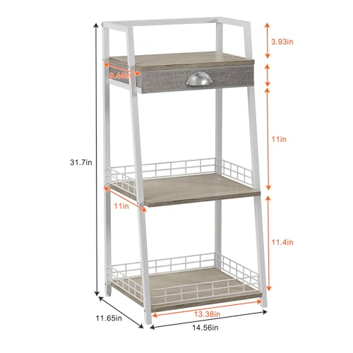 Save 50% on 3-Tier Bathroom Shelf with Drawer - Image 4