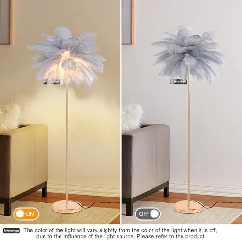 50% Off Fivemengo Feather Floor Lamp - Cozy Home Light - Image 2