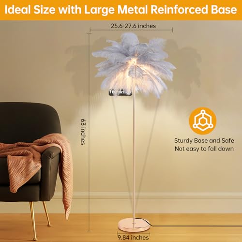 50% Off Fivemengo Feather Floor Lamp - Cozy Home Light - Image 6