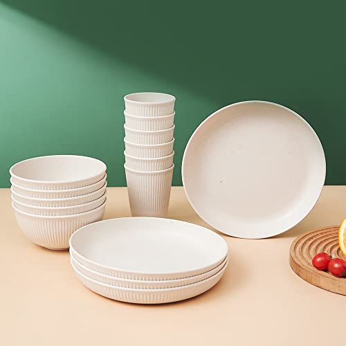 20% Off HXYPN 18pc Wheat Straw Dinnerware Set - Image 7