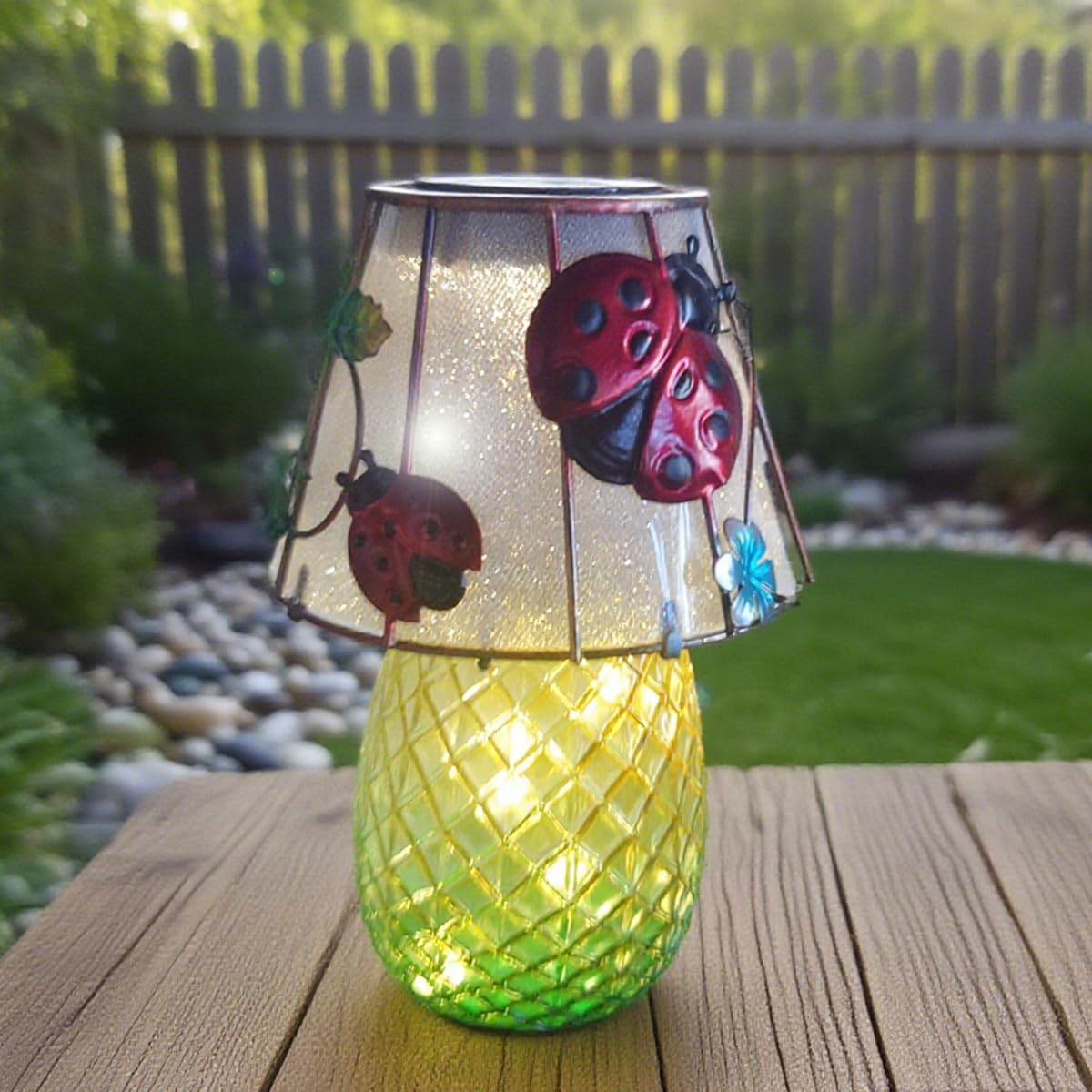 30% Off ChexLizard Ladybug Solar Table Lamps for Outdoor Decor - Image 1
