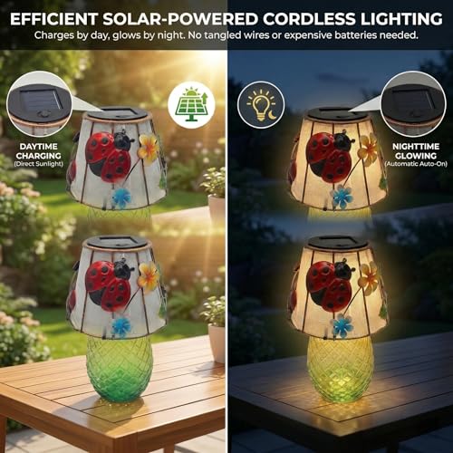 30% Off ChexLizard Ladybug Solar Table Lamps for Outdoor Decor - Image 4