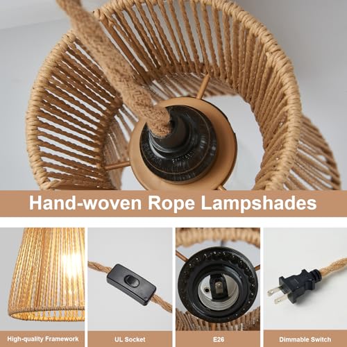 50% Off Handwoven Rattan Plug-In Pendant Light - Image 4