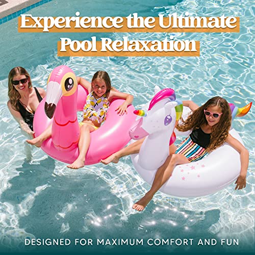 43% Off JOYIN 2-Pack Flamingo & Unicorn Pool Float - Image 3
