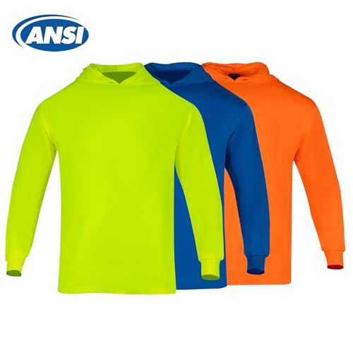 50% Off 3-Pack Hi-Vis Long Sleeve Safety Shirts for Men - Image 3
