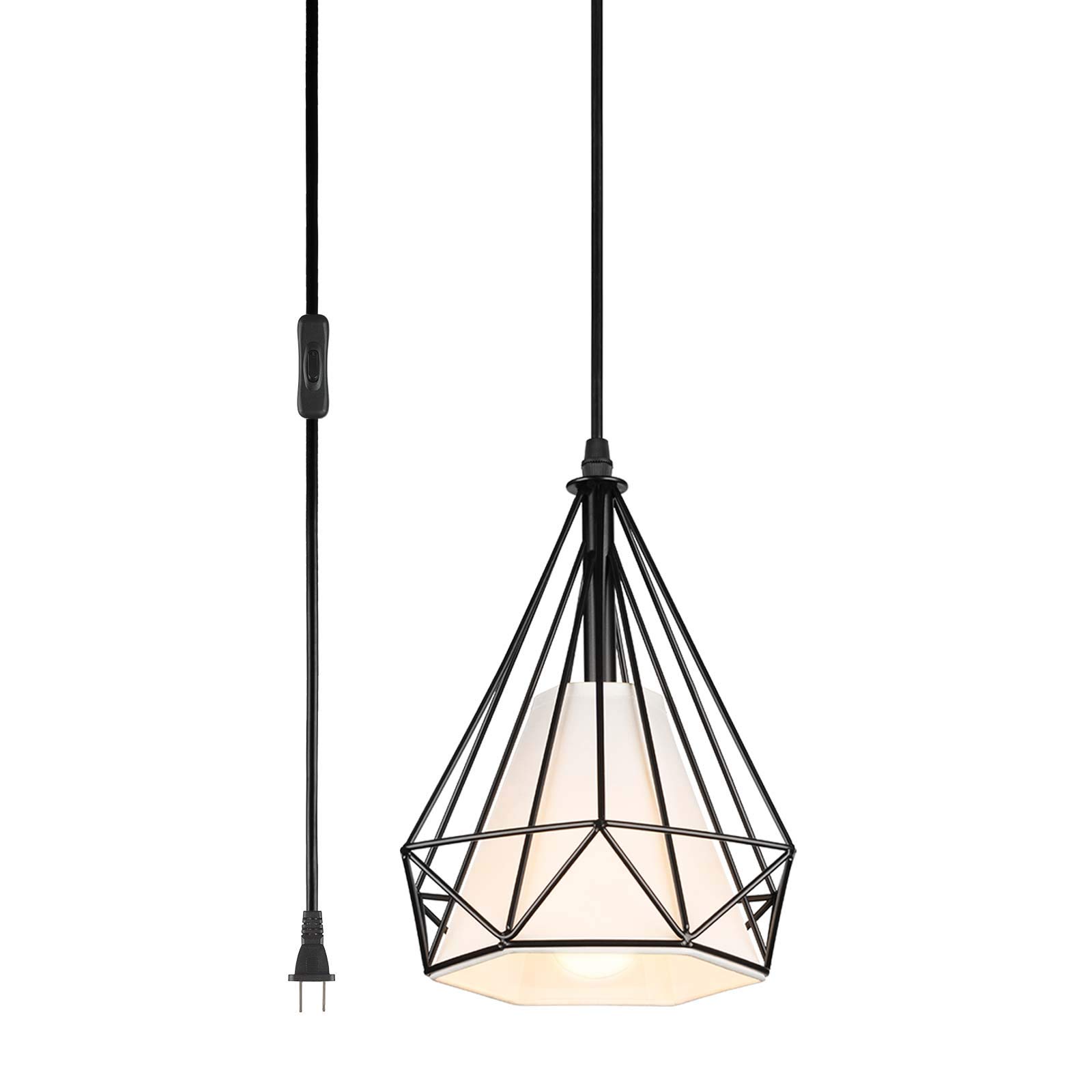 50% Off YeLEEiNO Vintage Industrial Plug-in Pendant Light