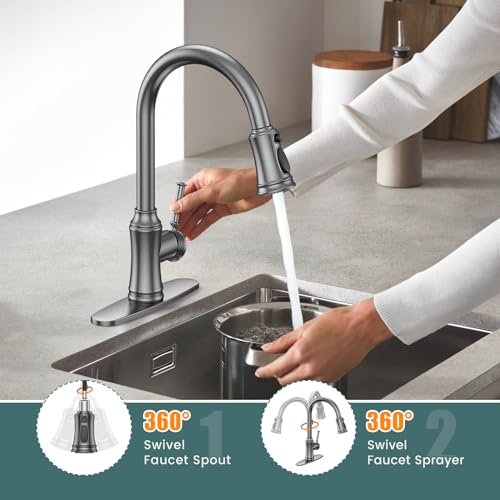 34% Off Kitchen Faucet with Pull-Down Sprayer - Image 4