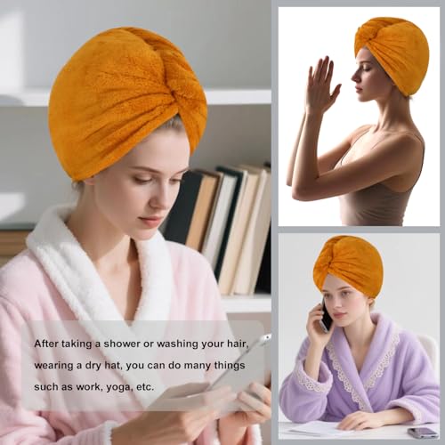 2-Pack Microfiber Hair Towel Turbans for Women - 30% Off - Image 5