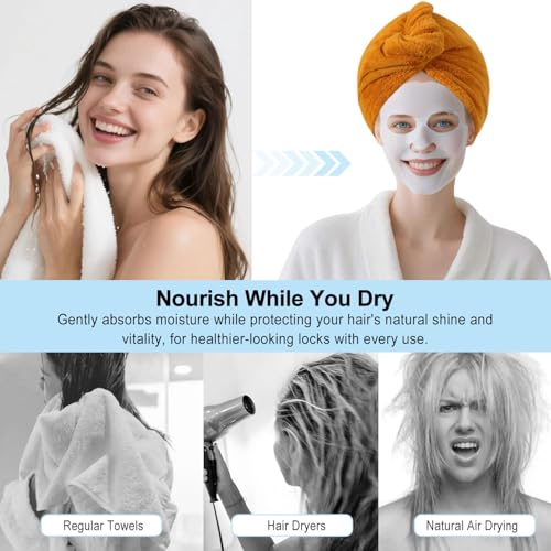 2-Pack Microfiber Hair Towel Turbans for Women - 30% Off - Image 7