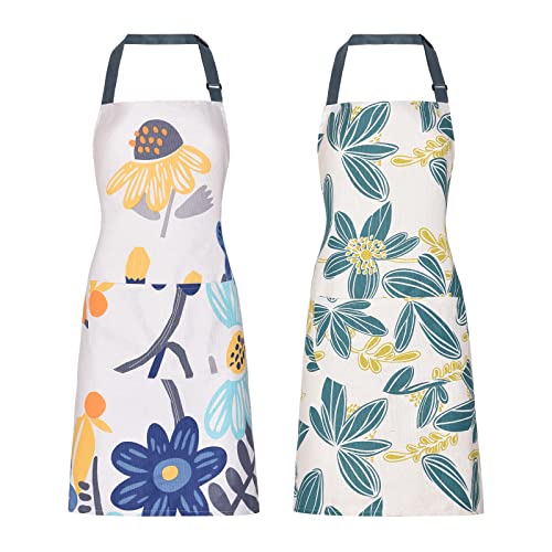 50% Off 2-Pack Floral Aprons with Pockets - Image 2