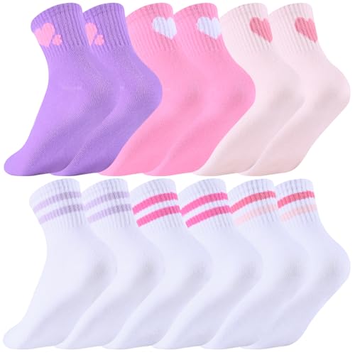 50% Off Cute Cotton Socks for Girls – 6 Pairs Set - Image 2
