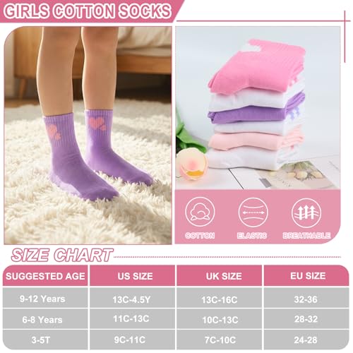 50% Off Cute Cotton Socks for Girls – 6 Pairs Set - Image 5