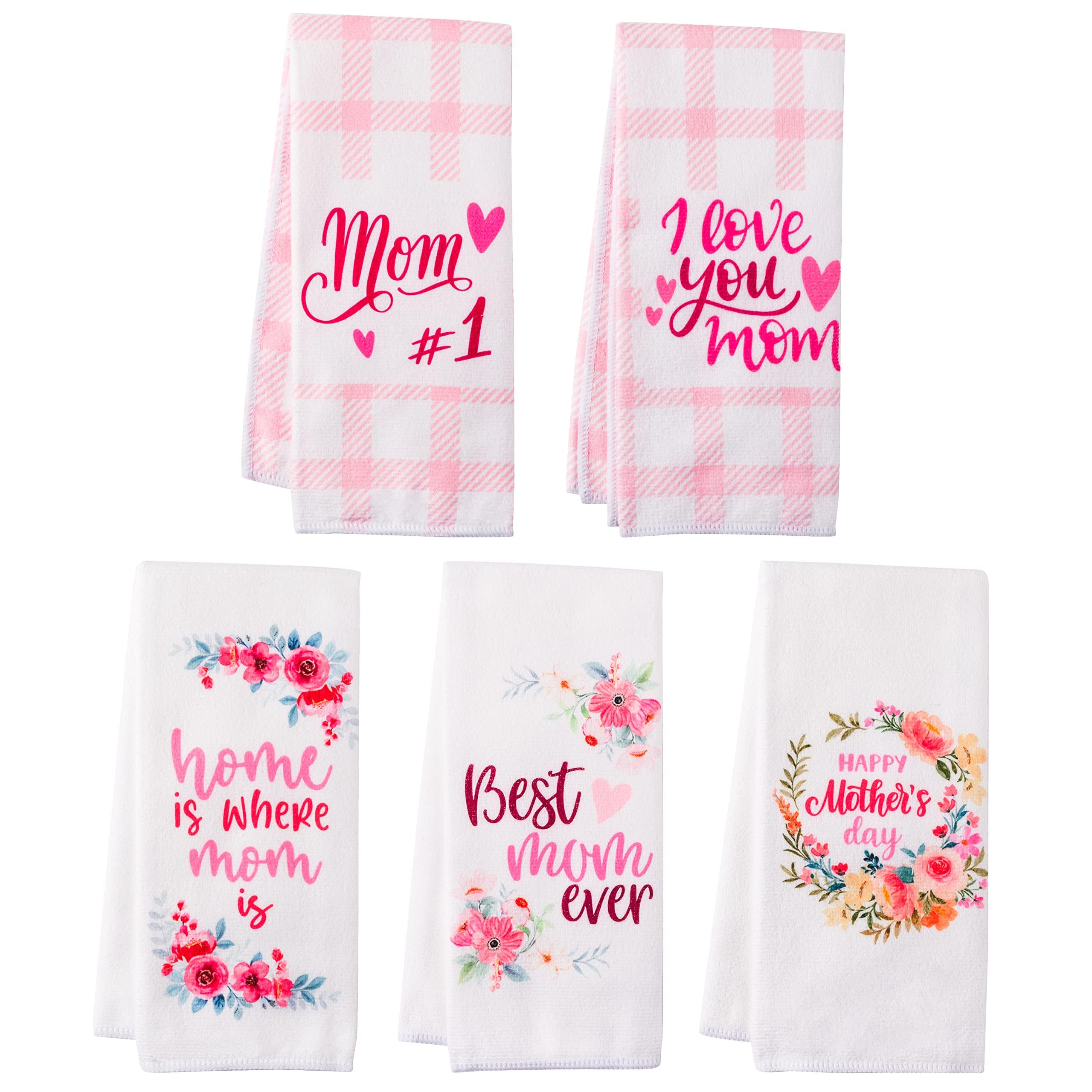 R HORSE 5Pc Best Mom Kitchen Towel Set - 46% Off