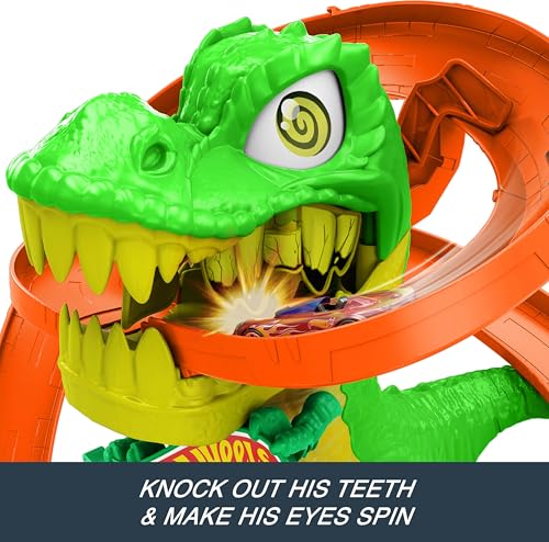 52% Off Hot Wheels T-Rex Blaze Battle Playset with Car - Image 4