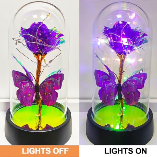 57% Off JUNQIU Light-Up Glass Rose Gift for Mom - Image 3