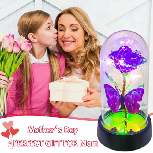 57% Off JUNQIU Light-Up Glass Rose Gift for Mom - Image 4
