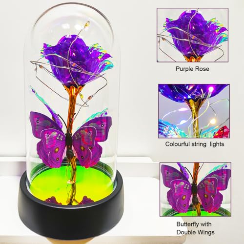 57% Off JUNQIU Light-Up Glass Rose Gift for Mom - Image 5