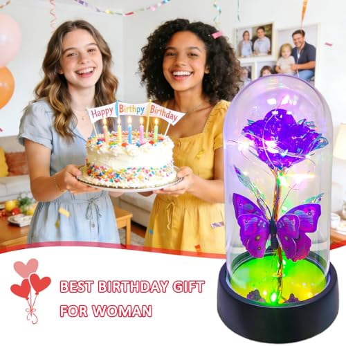 57% Off JUNQIU Light-Up Glass Rose Gift for Mom - Image 8