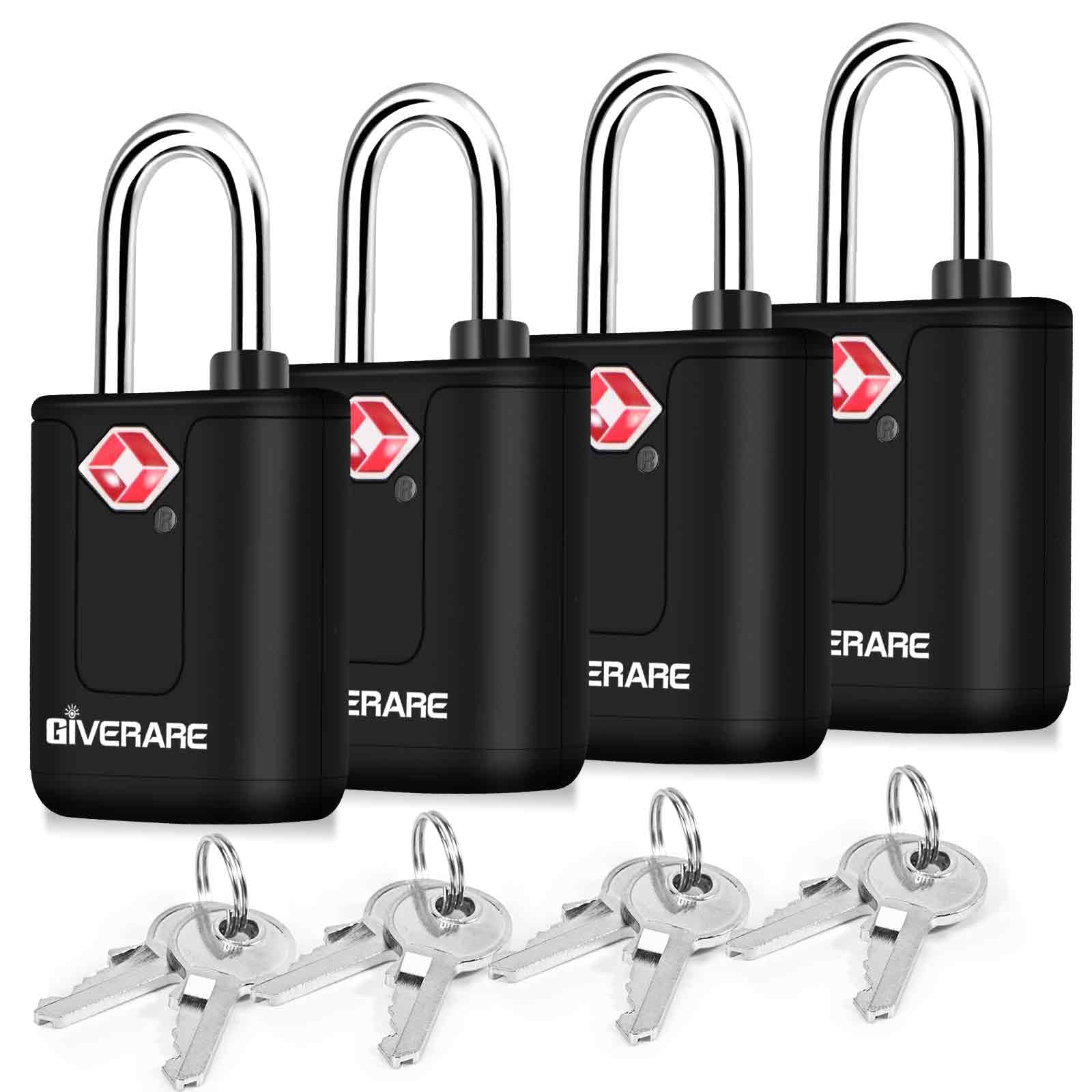 4 Pack TSA Approved Luggage Locks on Sale - 64% Off
