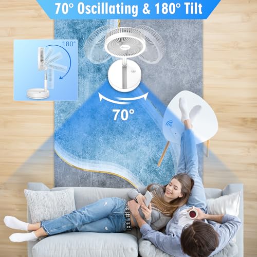 35% Off Portable Foldable Rechargeable Oscillating Fan - Image 3