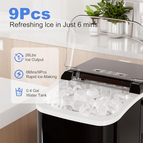 Portable Countertop Ice Maker with Handle under $70 - Image 5