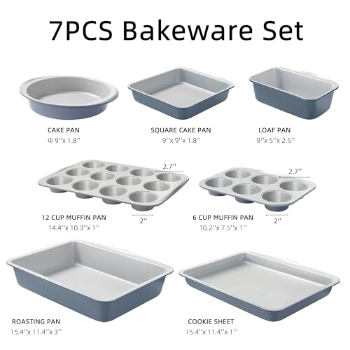 57% Off CAROTE 7-Piece Nonstick Baking Pan Set - Image 3