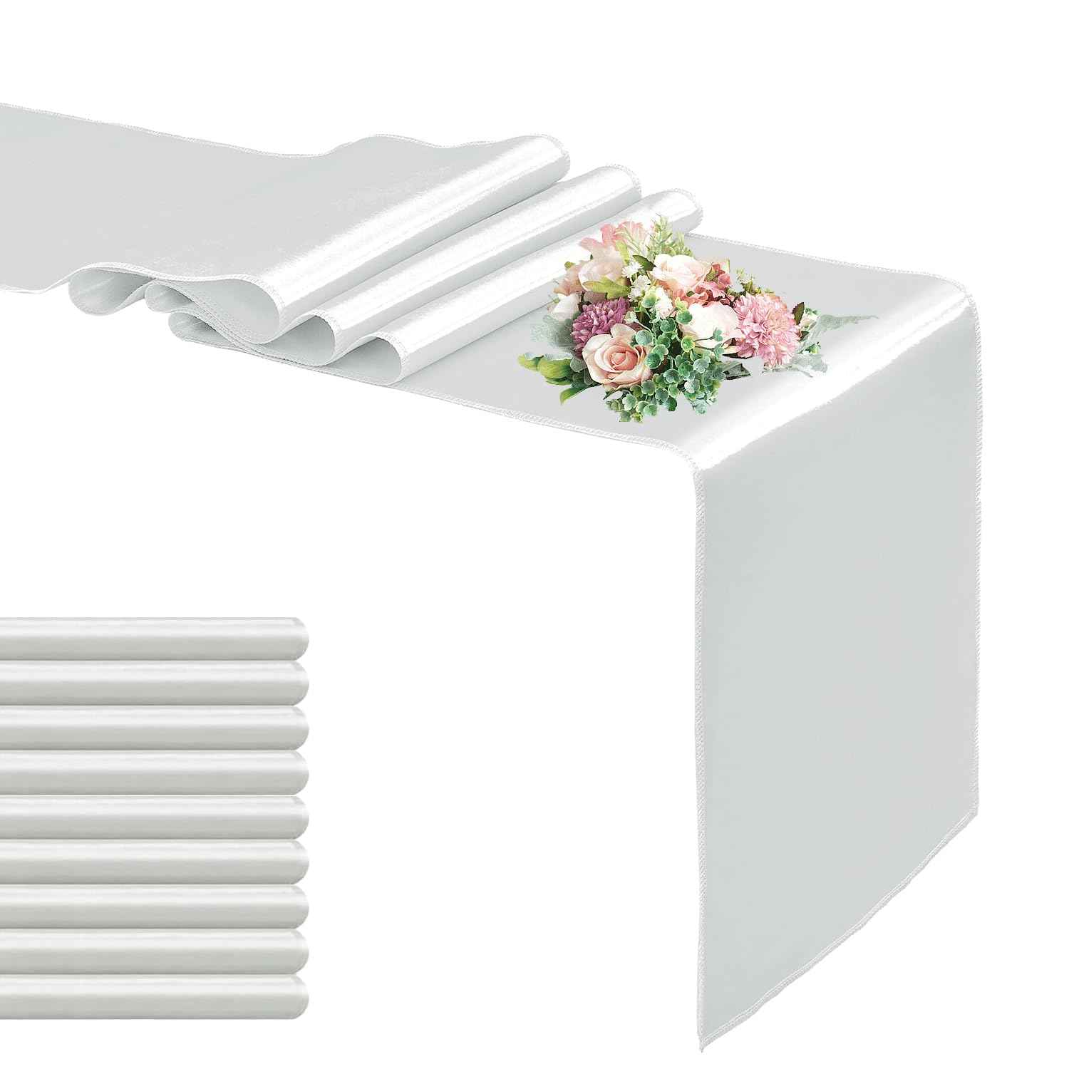 50% Off 10 Pack Satin Table Runners for Wedding/Banquet