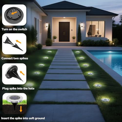 INCX Solar Lights: 21% Off, Bright & Waterproof 12-Pack - Image 7