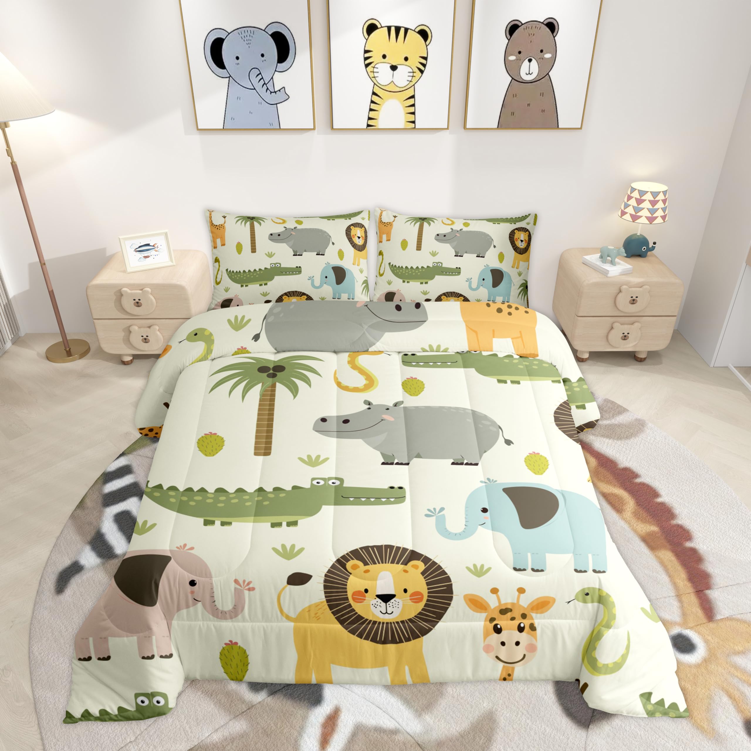 36% Off Feelyou Cute Wild Animals Bedding Set for Kids