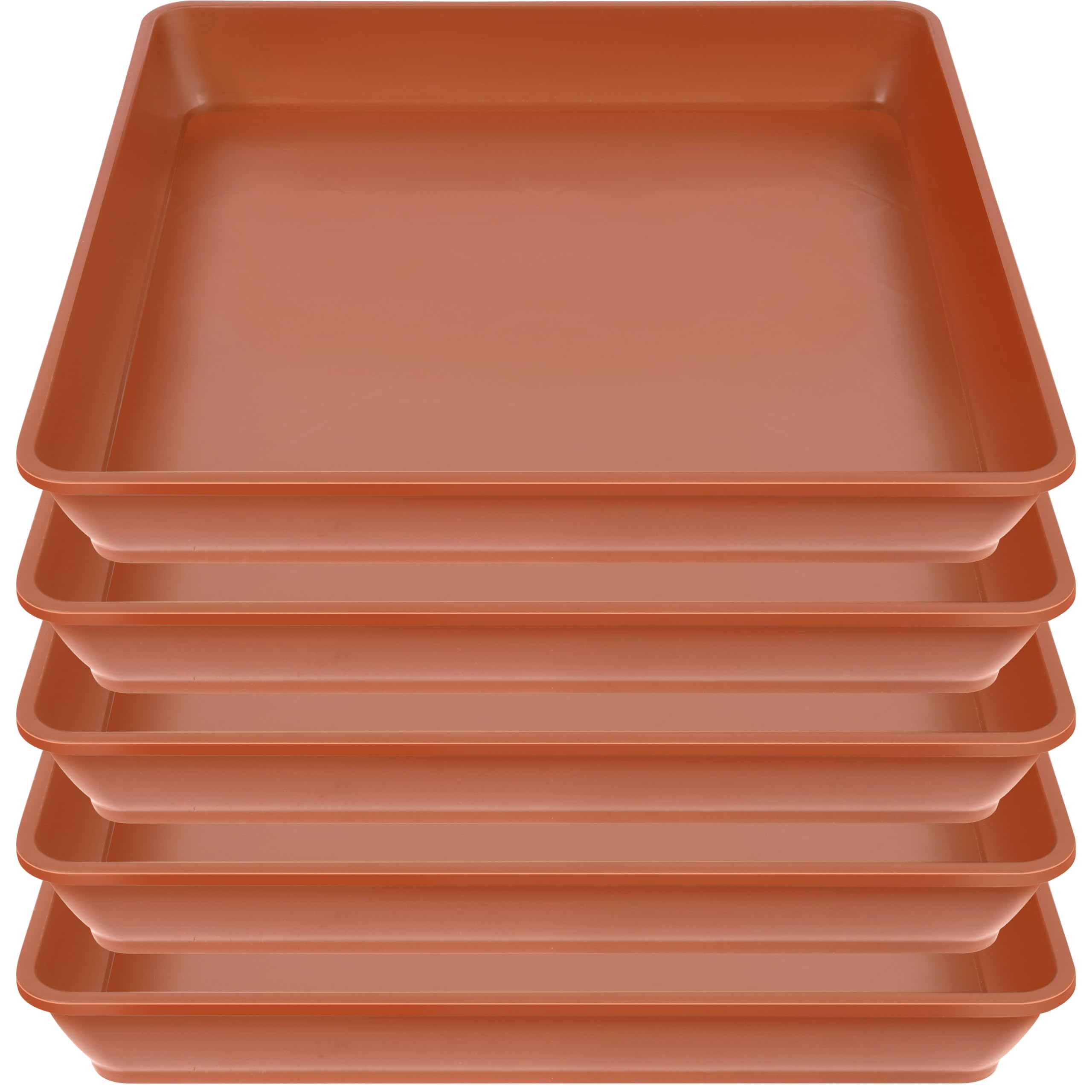 50% Off LWALRS 5-Pack Square Plant Saucers for Indoors & Outdoors