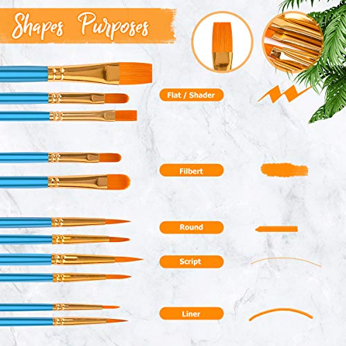 56% Off Soucolor 20-Piece Acrylic Paint Brush Set - Image 5