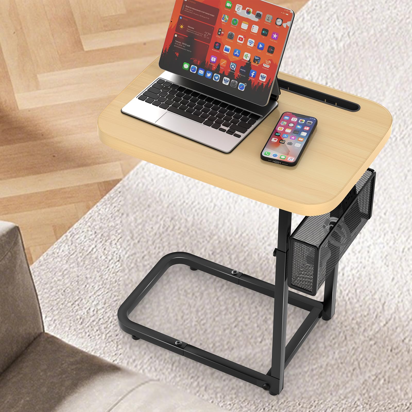 50% Off Fashion TV Tray Table with Storage Baskets