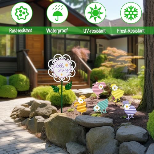 67% Off! 6-Pack Metal Chicken Yard Art Garden Stakes - Image 4