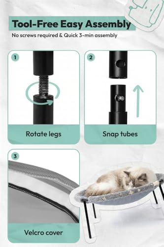 55% Off POMESEA Elevated Cat Hammock Bed for Large Cats - Image 4