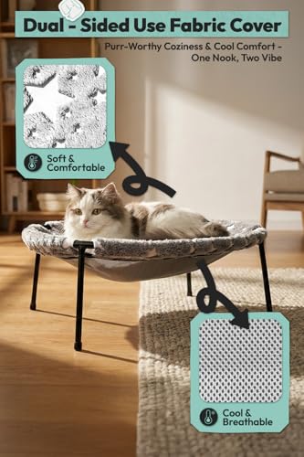 55% Off POMESEA Elevated Cat Hammock Bed for Large Cats - Image 6