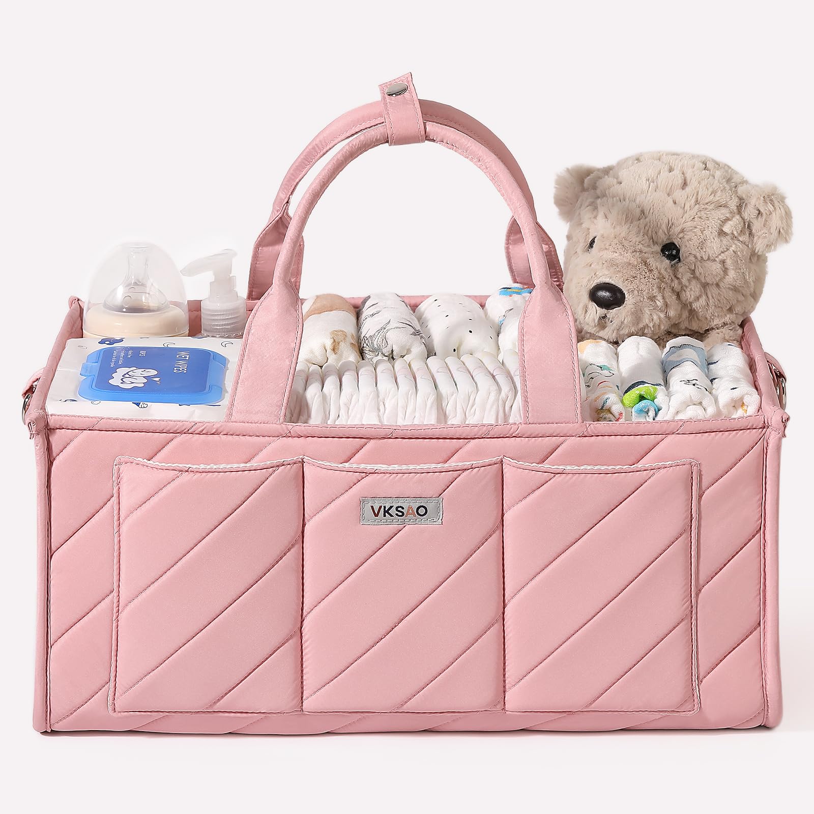 50% Off VKSAO Pink Diaper Caddy Organizer for Baby