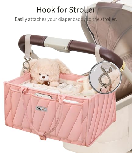 50% Off VKSAO Pink Diaper Caddy Organizer for Baby - Image 5
