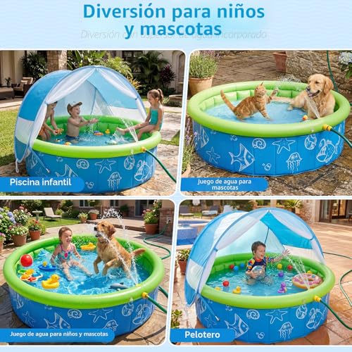 43% Off PEEMARIO Foldable Kids Pool with Canopy - Image 3