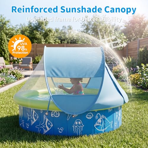 43% Off PEEMARIO Foldable Kids Pool with Canopy - Image 4