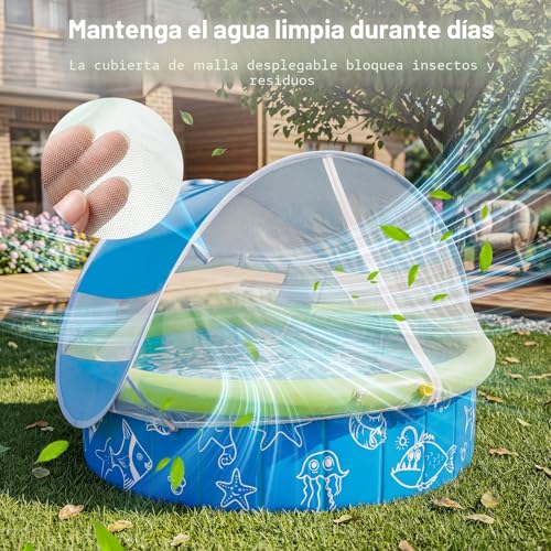 43% Off PEEMARIO Foldable Kids Pool with Canopy - Image 5